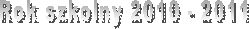 Rok szkolny 2010 - 2011